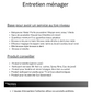 Entretien ménager personnalisé